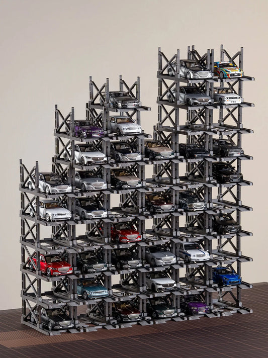 10 Parking spaces parking rack for scale 1/64