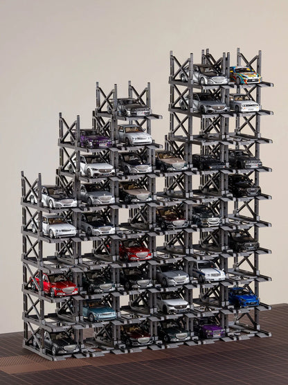 10 Parking spaces parking rack for scale 1/64