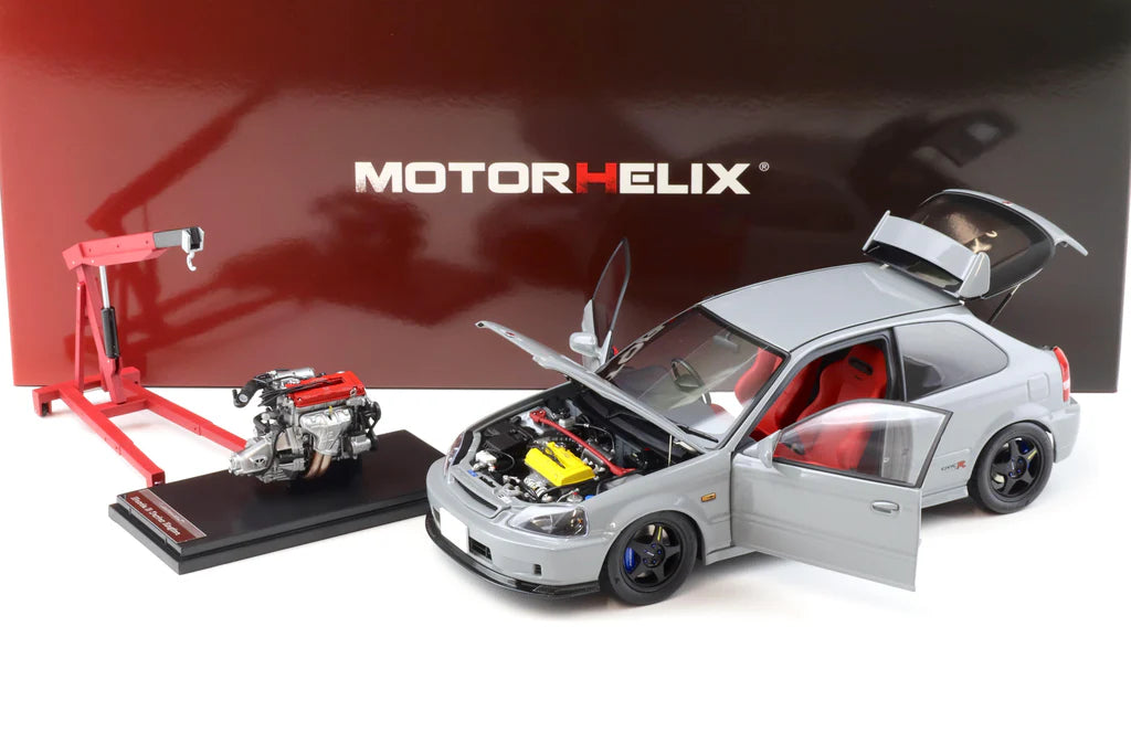 1:18 HONDA CIVIC TYPE R (EK9) – NARDO GREY – MOTORHELIX - PRE ORDER
