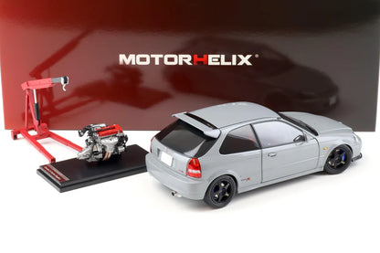 1:18 HONDA CIVIC TYPE R (EK9) – NARDO GREY – MOTORHELIX - PRE ORDER