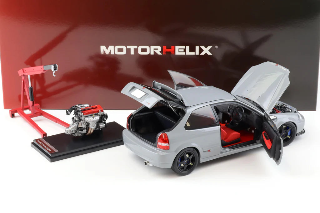 1:18 HONDA CIVIC TYPE R (EK9) – NARDO GREY – MOTORHELIX - PRE ORDER