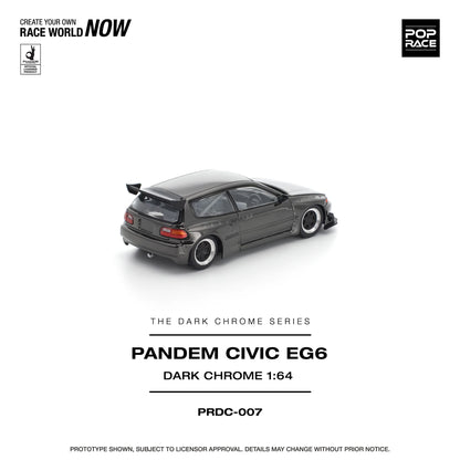 POP RACE 1/64 - PANDEM CIVIC EG6 DARK CHROME