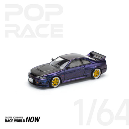 POP RACE 1:64 SKYLINE GT-R R33 NISMO MIDNIGHT PURPLE - PRE ORDER