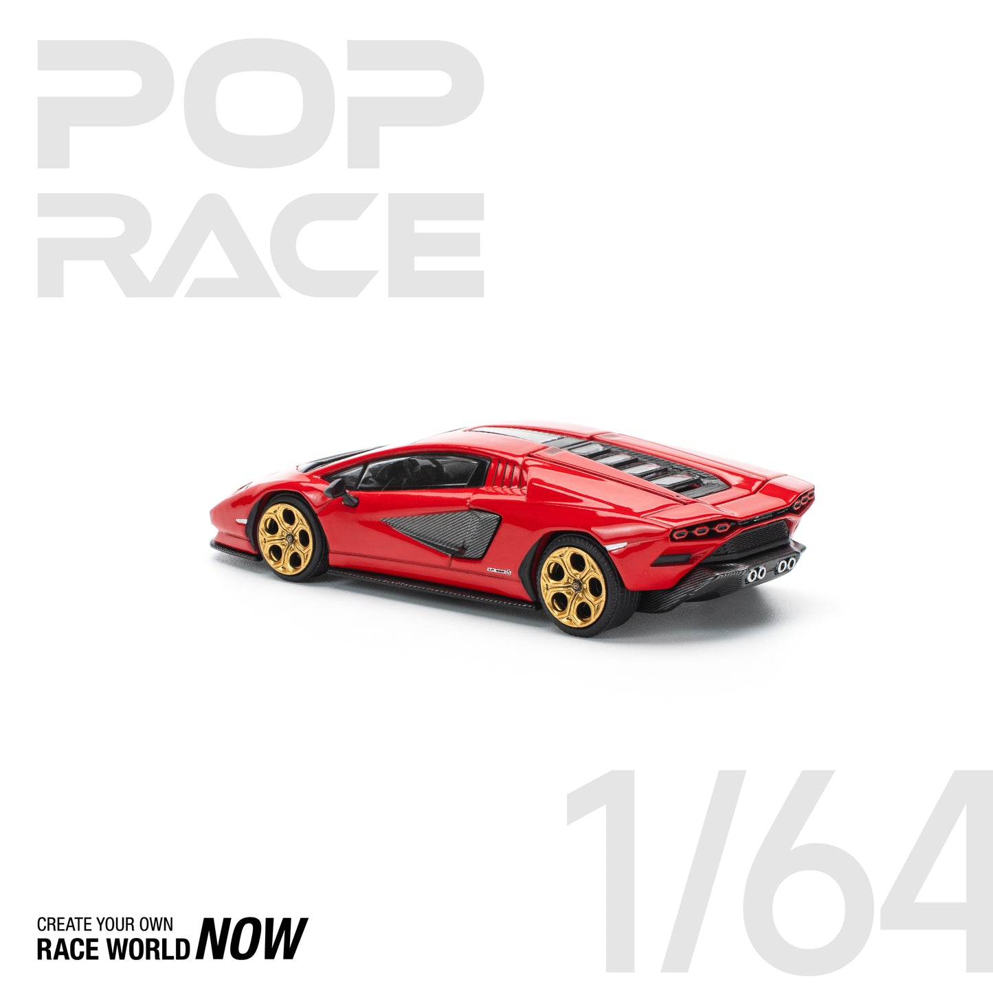 POP RACE 1:64 LAMBORGHINI COUNTACH LPI-800 – ROSSO - PRE ORDER
