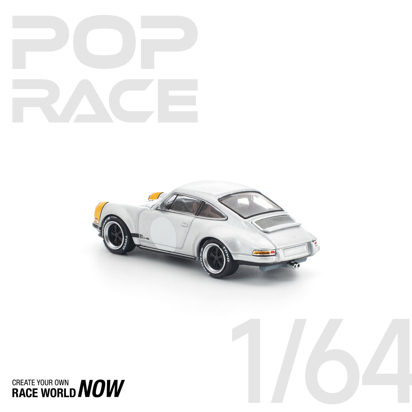 POP RACE 1:64 SINGER YELLOW/SILVER