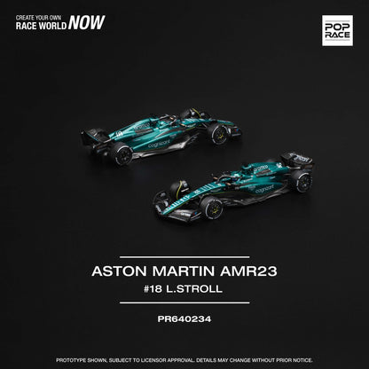 POP RACE 1:64 ASTON MARTIN AMR23 F1 #18 L. STROLL - PRE ORDER