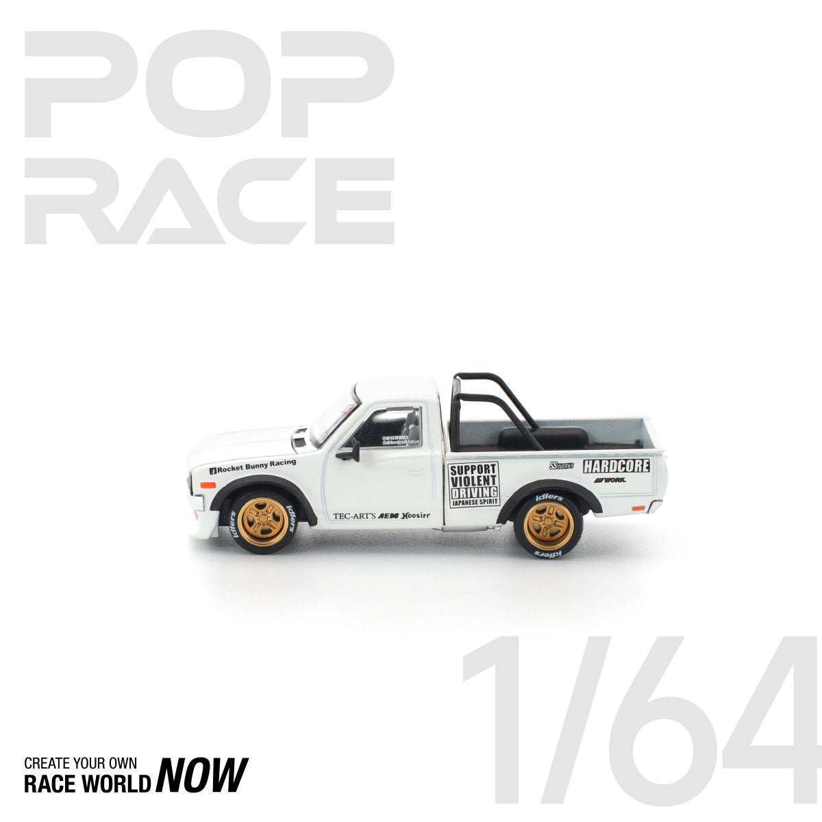 PANDEM DATSUN 620 WHITE BY POP RACE - PRE ORDER