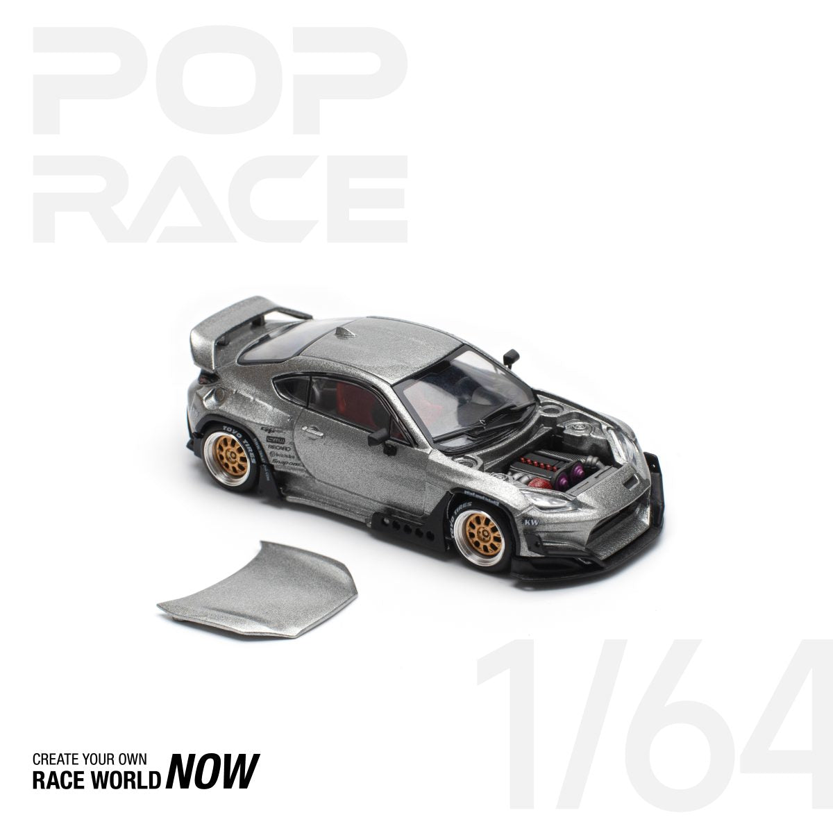 POP RACE 1:64 PANDEM GR86 – SILVER (NEW TOOLING) - PRE ORDER