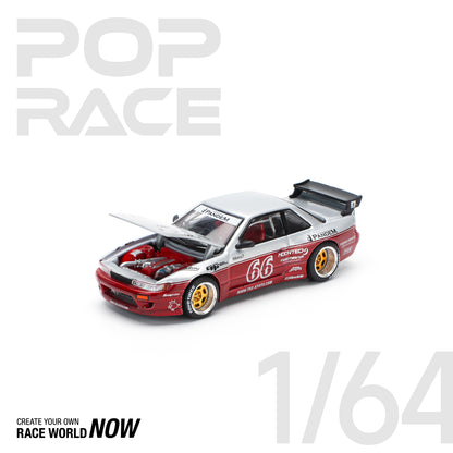 POP RACE 1:64 PANDEM SILVIA S13 – MOONTECH RED - PRE ORDER