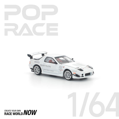 POP RACE 1:64 MAZDA RX7 FC3S RE-AMEMIYA WHITE - PRE ORDER