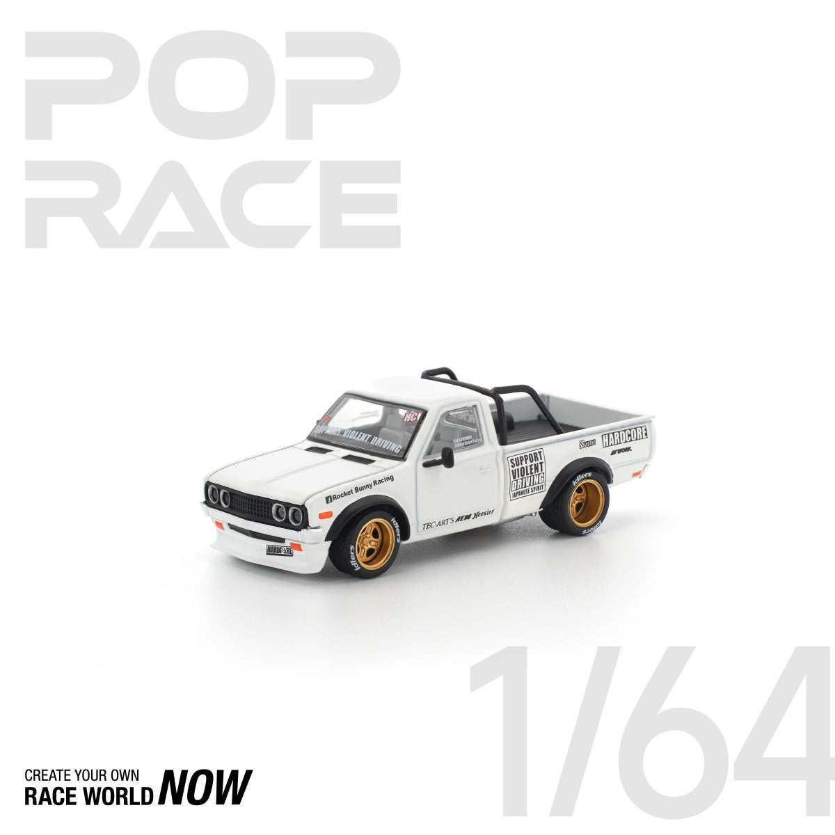 PANDEM DATSUN 620 WHITE BY POP RACE - PRE ORDER