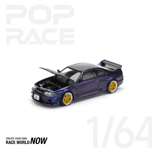 POP RACE 1:64 SKYLINE GT-R R33 NISMO MIDNIGHT PURPLE - PRE ORDER