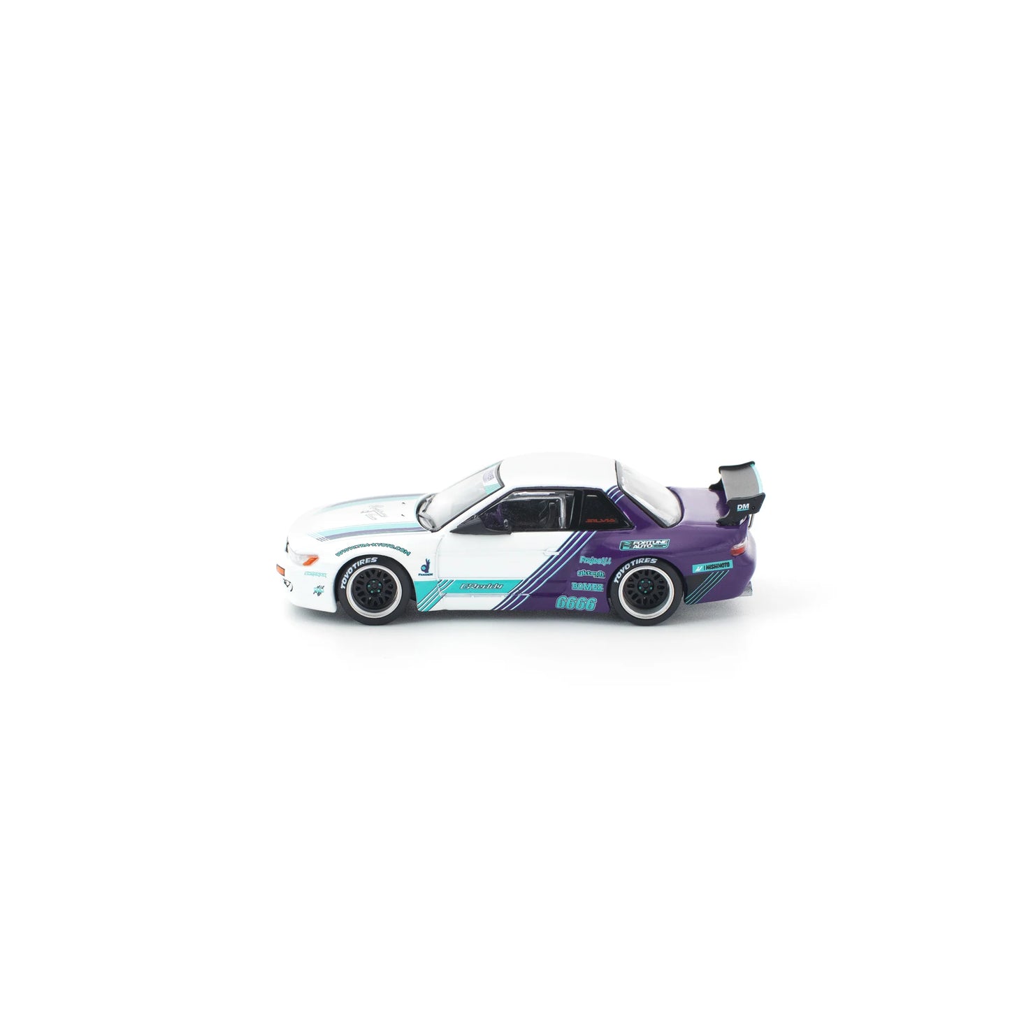 POP RACE 1/64 - PANDEM S13 WHITE PURPLE