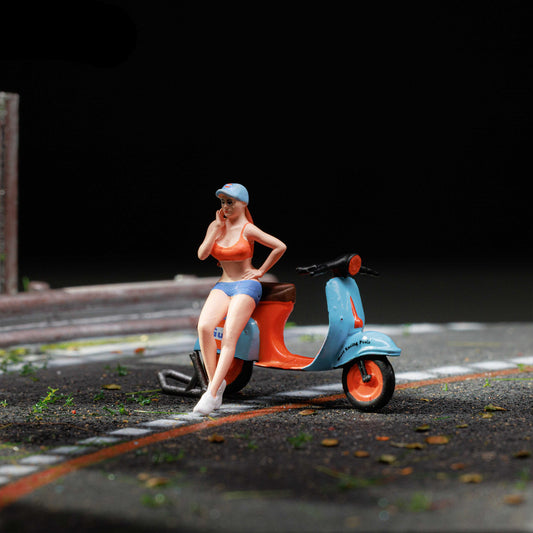 MOREART 1:64 GULF OIL SCOOTER ACTION FIGURE SET