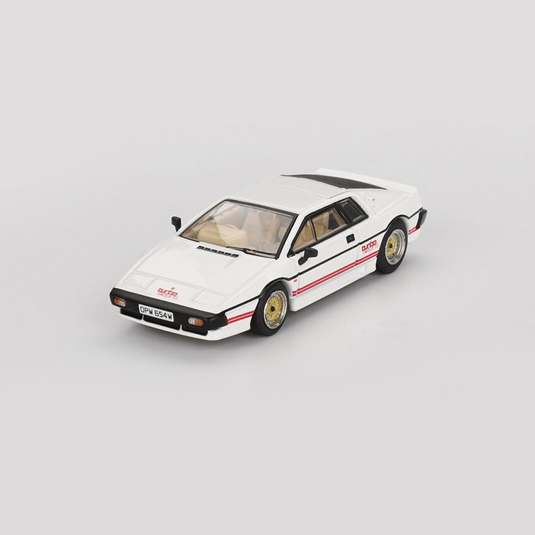 LOTUS ESPRIT TURBO WHITE “FOR YOUR EYES ONLY”/ ENGLISH BLISTER PACKAGING - PRE ORDER
