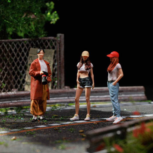 MOREART1:64 TRAVEL PHOTOGRAPHY DOLL SET RESIN MODEL