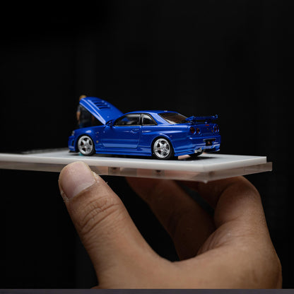 NISSAN GTR34 OPEN COVER EDITION SPEED AND PASSION BLUE – FIGURE