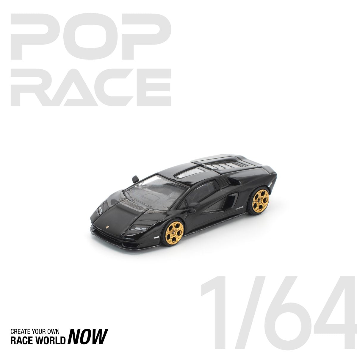 LAMBORGHINI COUNTACH LPI 800-4 DEEP BLACK BY POP RACE - PRE ORDER