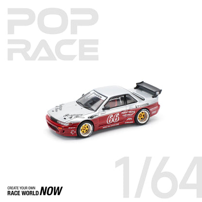POP RACE 1:64 PANDEM SILVIA S13 – MOONTECH RED - PRE ORDER