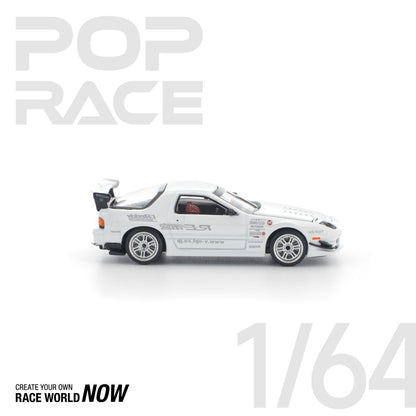 POP RACE 1:64 MAZDA RX7 FC3S RE-AMEMIYA WHITE - PRE ORDER