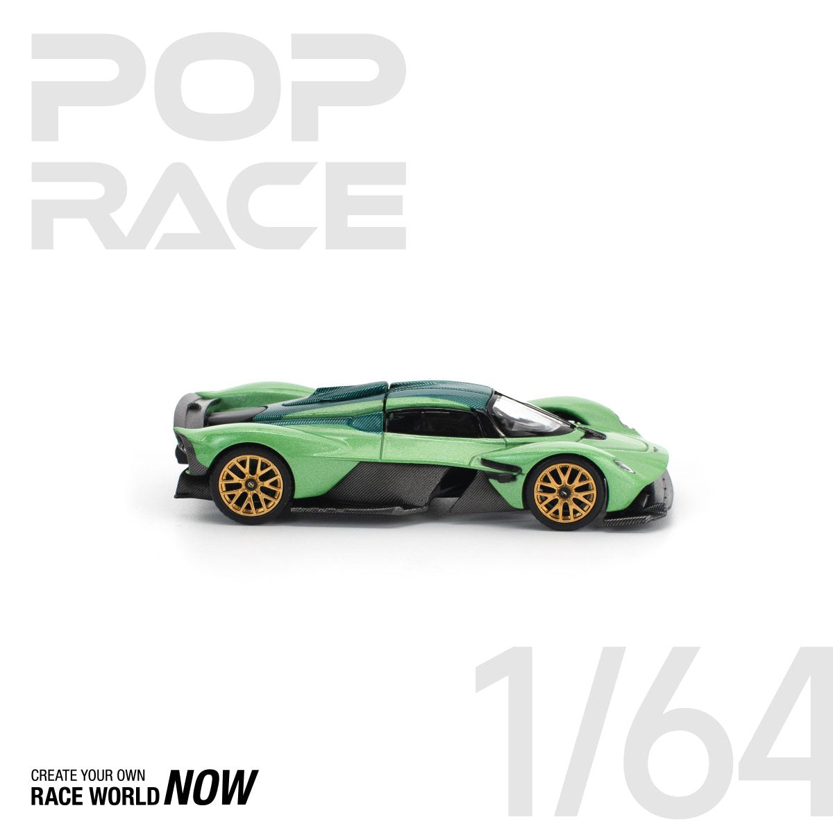 POP RACE 1:64 ASTON MARTIN VALKYRIE IRIDESCENT EMERALD - PRE ORDER