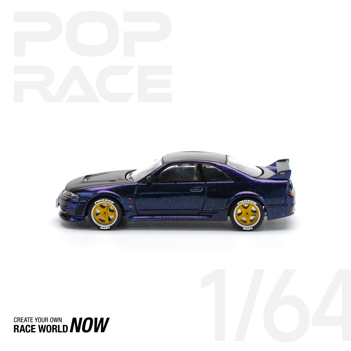 POP RACE 1:64 SKYLINE GT-R R33 NISMO MIDNIGHT PURPLE - PRE ORDER