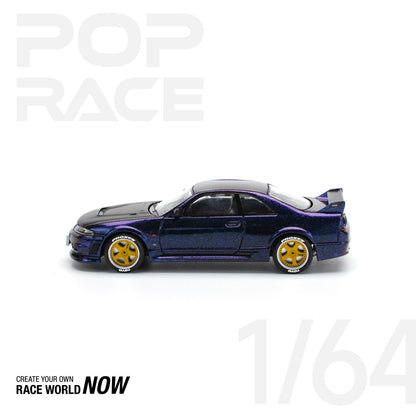 POP RACE 1:64 SKYLINE GT-R R33 NISMO MIDNIGHT PURPLE - PRE ORDER