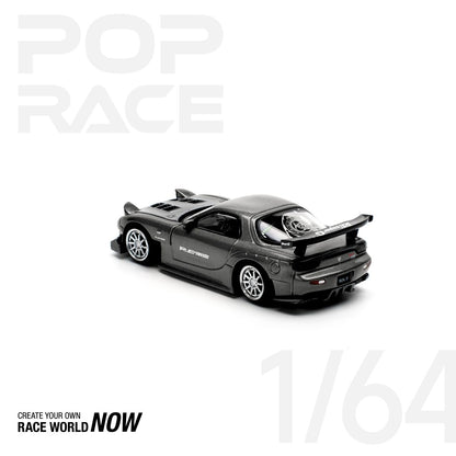 POP RACE 1:64 MAZDA RX7 RE-AMEMIYA – GUN METAL - PRE ORDER