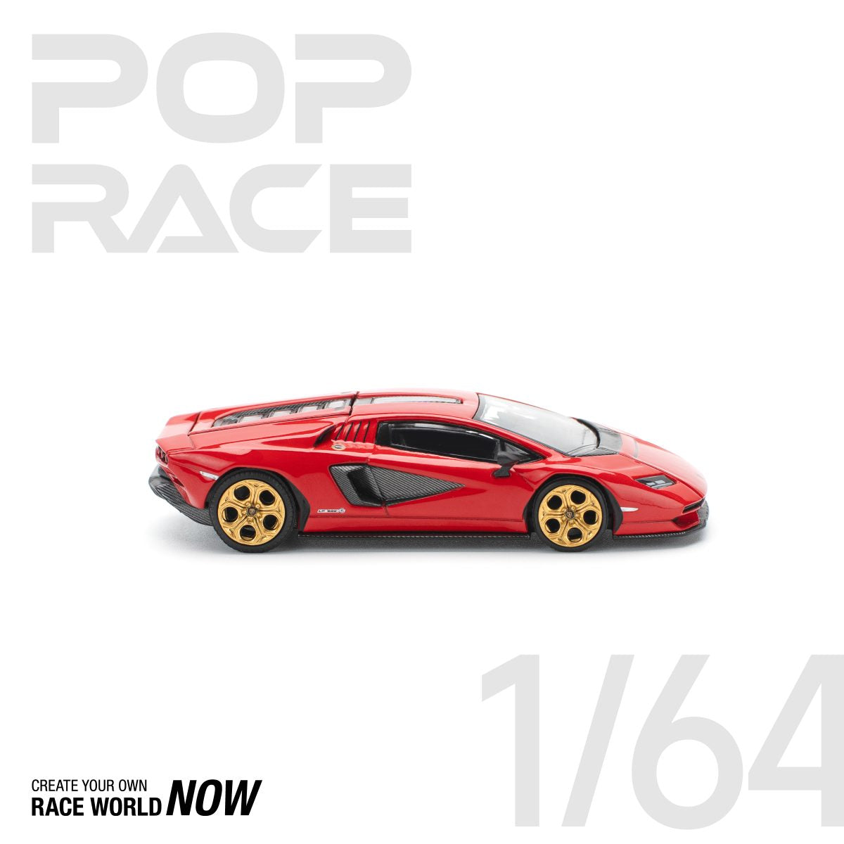 POP RACE 1:64 LAMBORGHINI COUNTACH LPI-800 – ROSSO - PRE ORDER