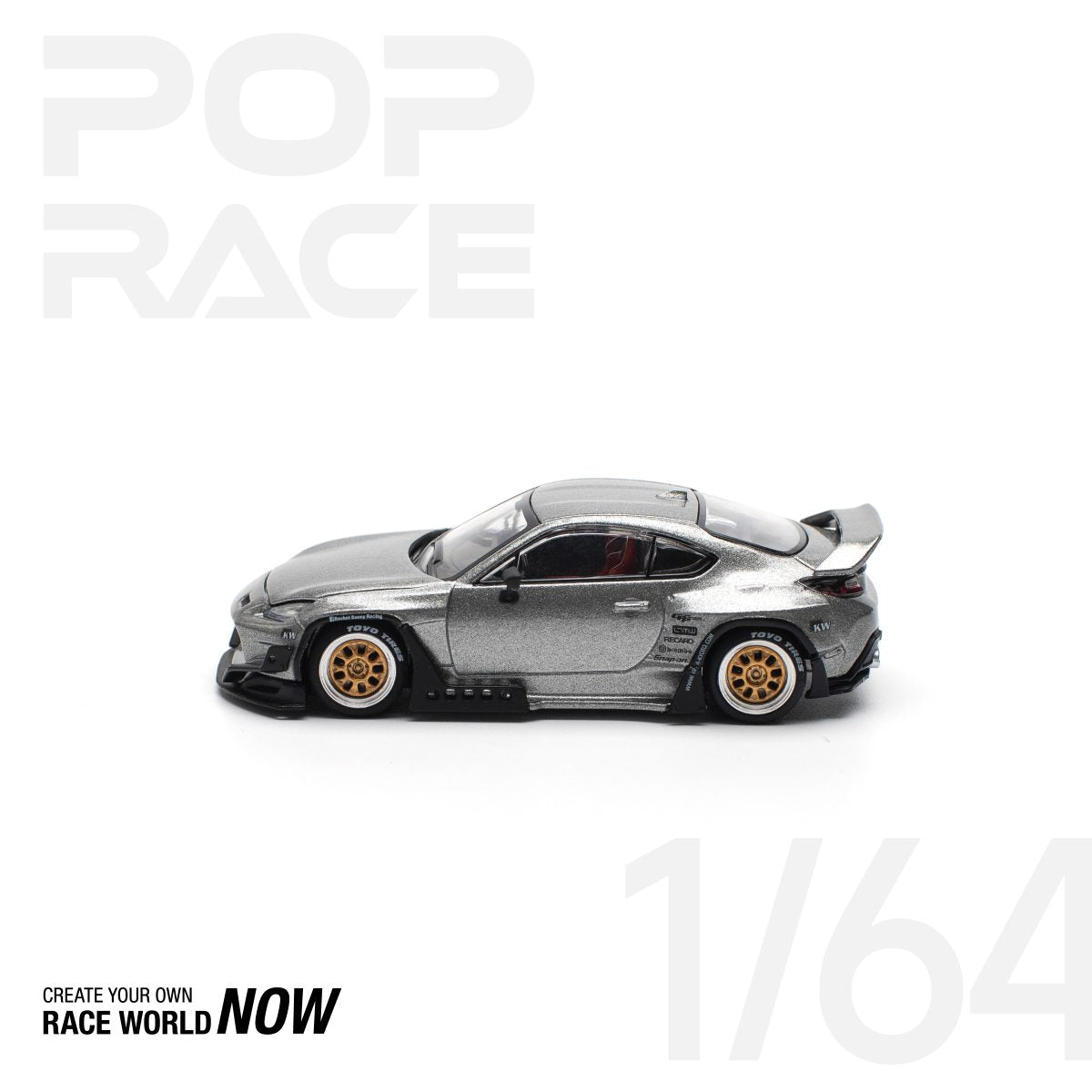 POP RACE 1:64 PANDEM GR86 – SILVER (NEW TOOLING) - PRE ORDER