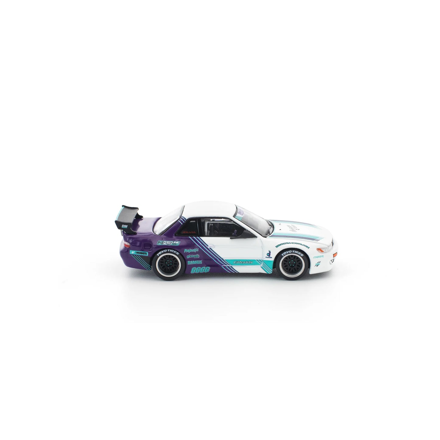 POP RACE 1/64 - PANDEM S13 WHITE PURPLE