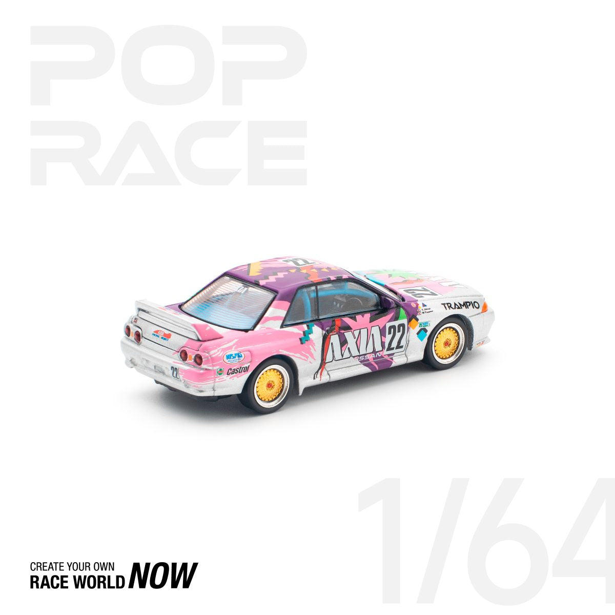 POP RACE 1:64 NISSAN SKYLINE GT-R R32 #22 AXIA GROUP A - PRE ORDER
