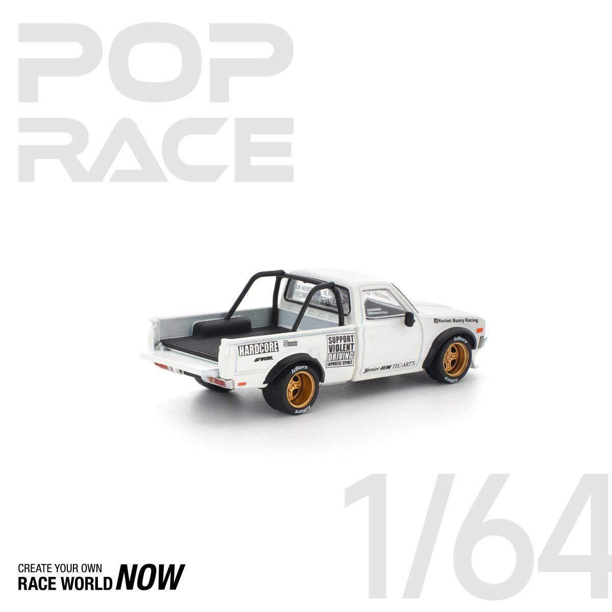 PANDEM DATSUN 620 WHITE BY POP RACE - PRE ORDER