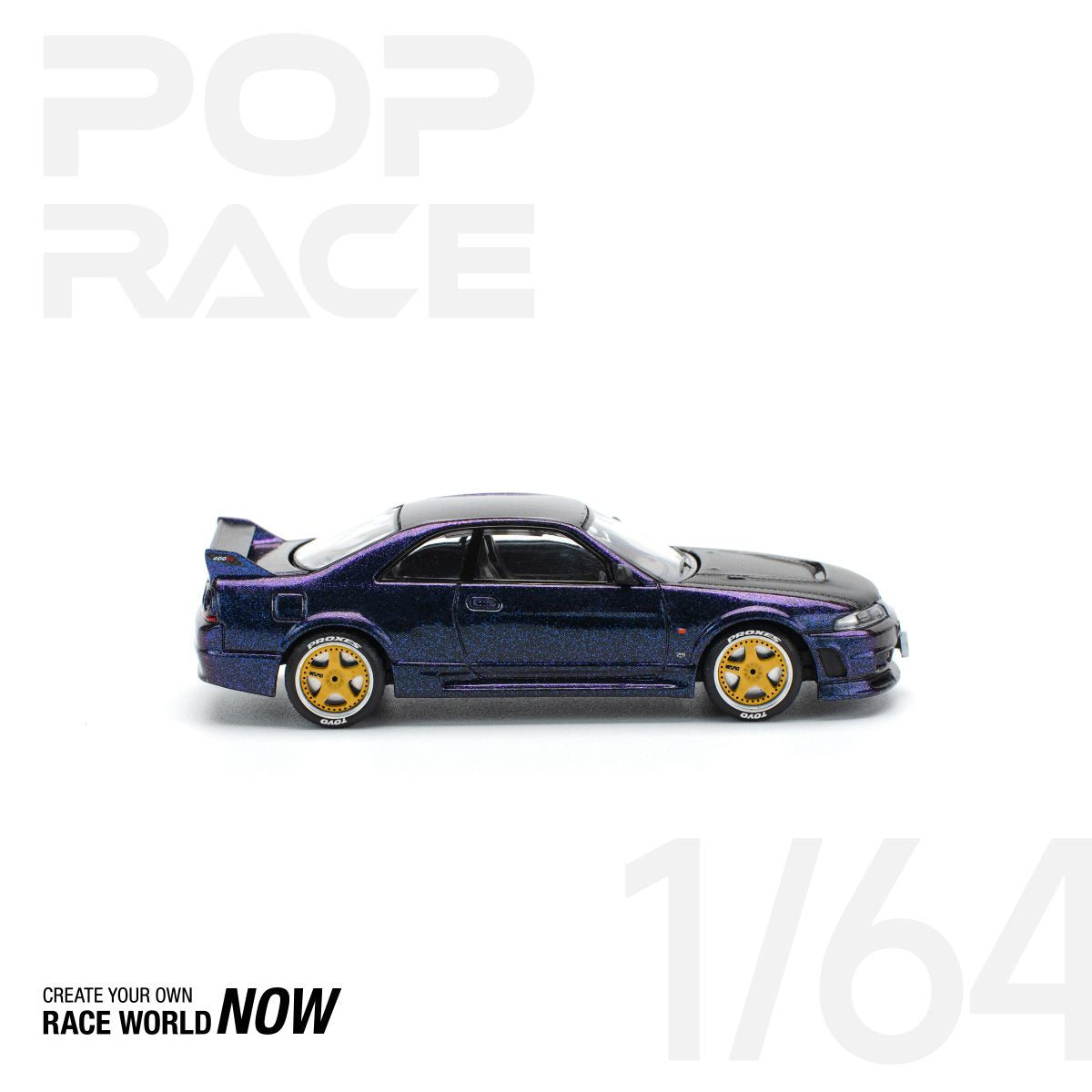 POP RACE 1:64 SKYLINE GT-R R33 NISMO MIDNIGHT PURPLE - PRE ORDER