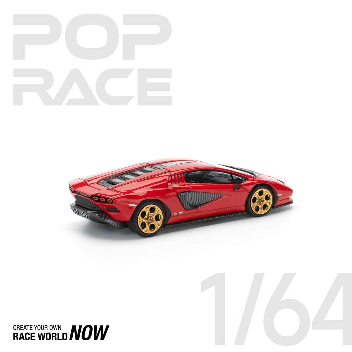 POP RACE 1:64 LAMBORGHINI COUNTACH LPI-800 – ROSSO - PRE ORDER