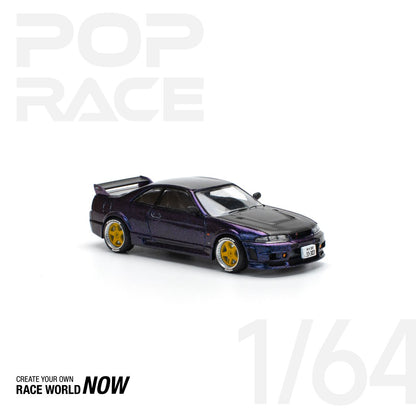 POP RACE 1:64 SKYLINE GT-R R33 NISMO MIDNIGHT PURPLE - PRE ORDER