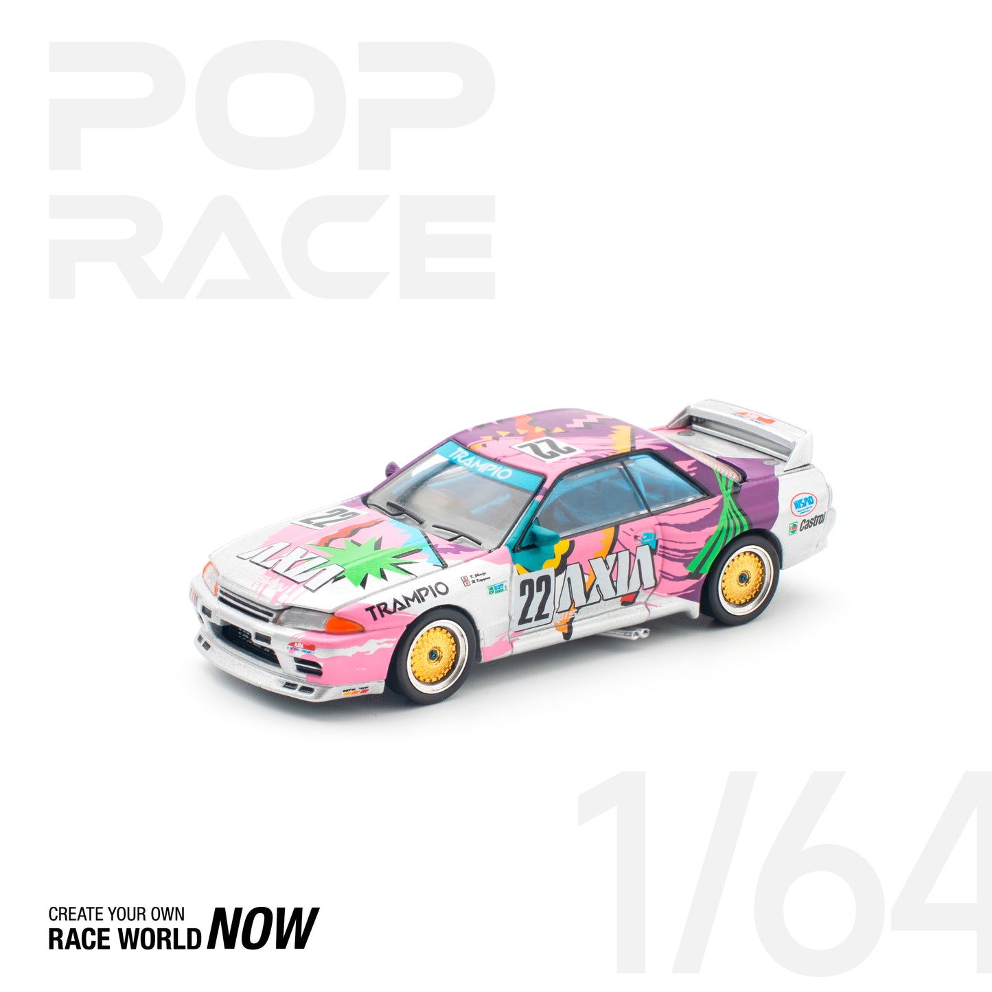 POP RACE 1:64 NISSAN SKYLINE GT-R R32 #22 AXIA GROUP A - PRE ORDER