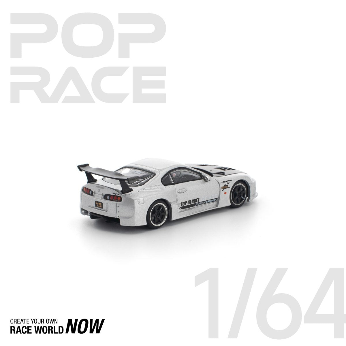 TOP SECRET GT300 SUPRA SILVER BY POP RACE - PRE ORDER