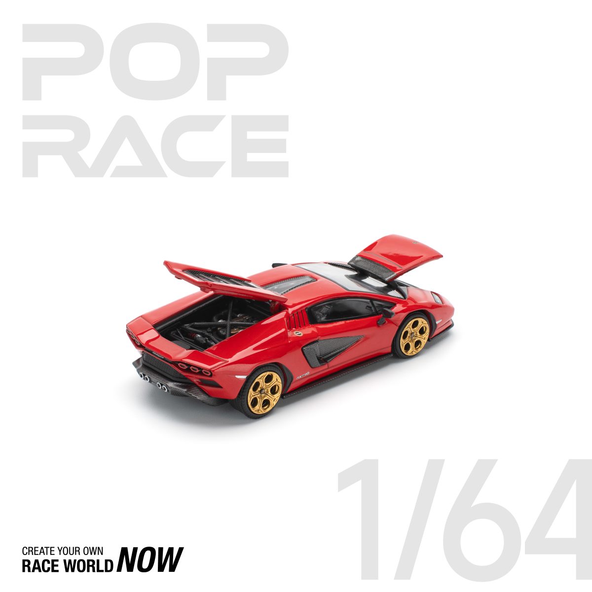POP RACE 1:64 LAMBORGHINI COUNTACH LPI-800 – ROSSO - PRE ORDER