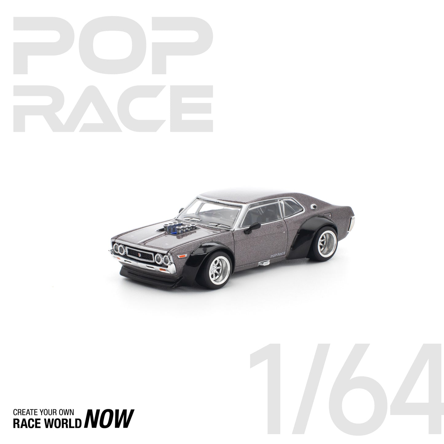 POP RACE 1:64 LAUREL C130 METALLIC GREY NEW TOOLING