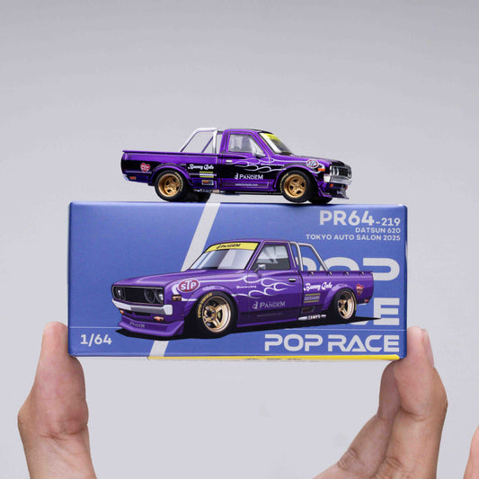 POP RACE 1:64 PANDEM DATSUN 620 2025 TOKYO AUTO SALON EXCLUSIVE