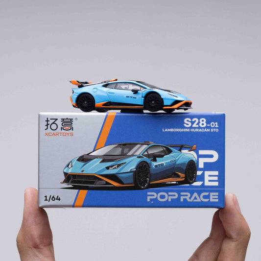 1/64 LAMBORGHINI HURACÁN STO BLU LAUFEY/ARANCIO XANTO