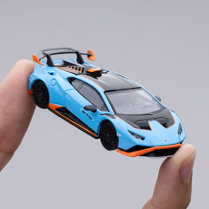 1/64 LAMBORGHINI HURACÁN STO BLU LAUFEY/ARANCIO XANTO