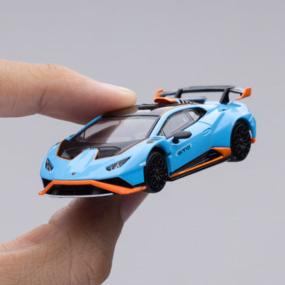 1/64 LAMBORGHINI HURACÁN STO BLU LAUFEY/ARANCIO XANTO
