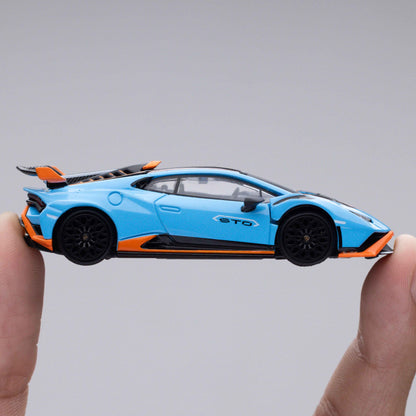 1/64 LAMBORGHINI HURACÁN STO BLU LAUFEY/ARANCIO XANTO