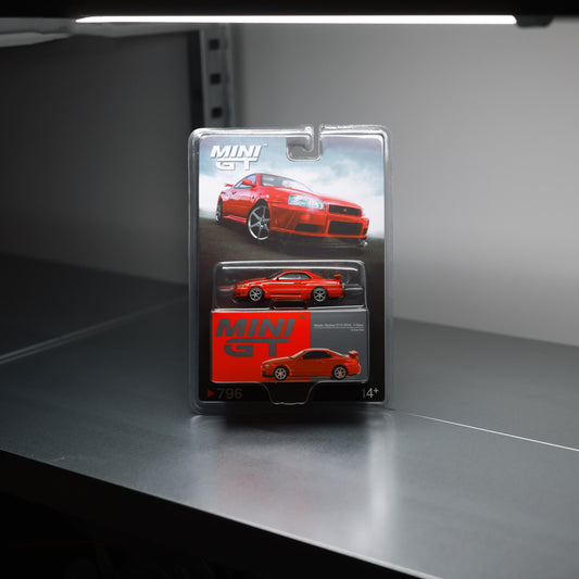 MINIGT 1:64 Nissan Skyline GT-R ( R34) V-Spec Active Red