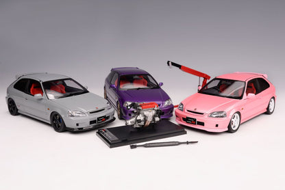 1:18 HONDA CIVIC TYPE R (EK9) – PEARL PURPLE – MOTORHELIX - PRE ORDER