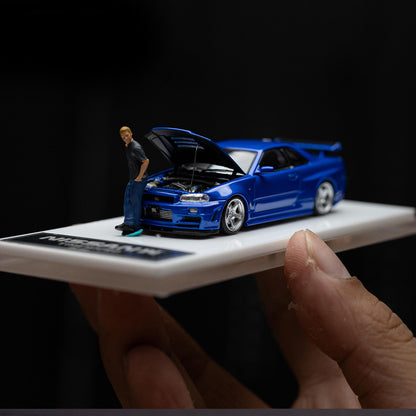 NISSAN GTR34 OPEN COVER EDITION SPEED AND PASSION BLUE – FIGURE