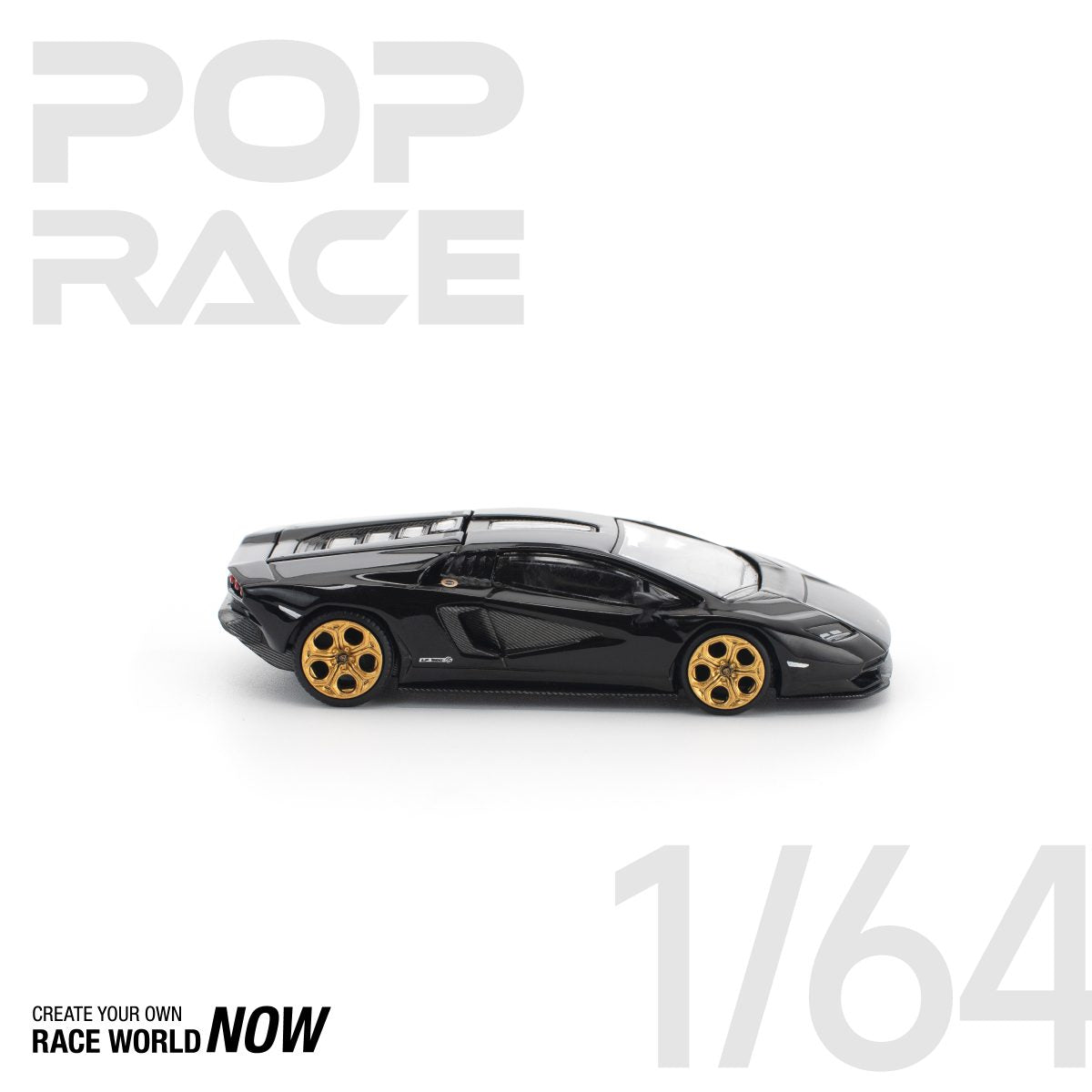 LAMBORGHINI COUNTACH LPI 800-4 DEEP BLACK BY POP RACE - PRE ORDER