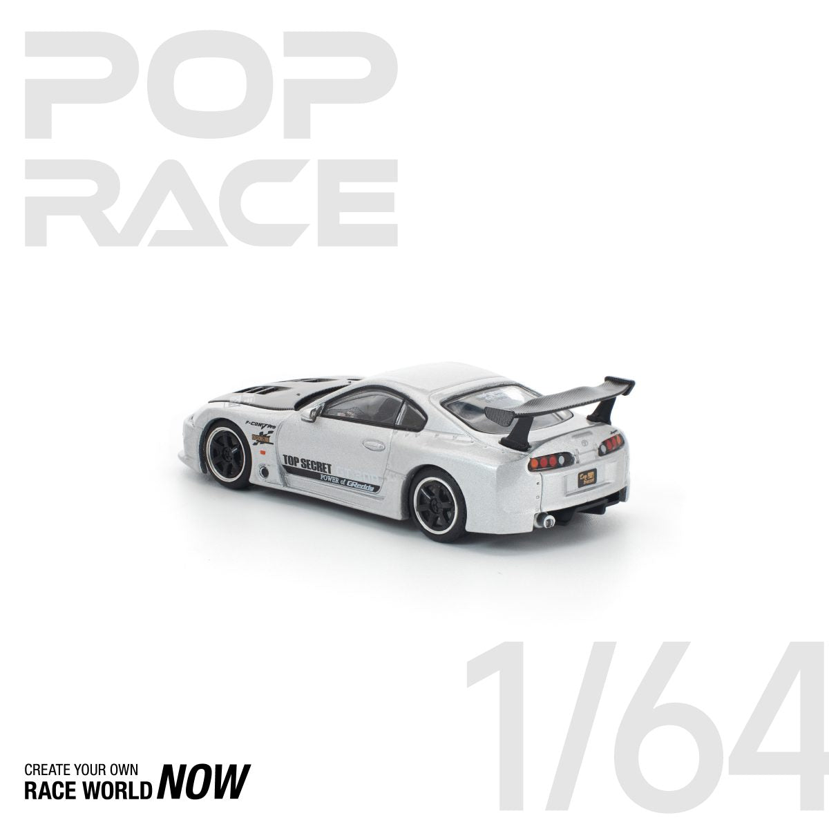 TOP SECRET GT300 SUPRA SILVER BY POP RACE - PRE ORDER